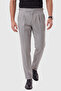 Men's Gray Safari Jacket Slim Fit 2-Piece Suit – Pleated Double-Legged Trousers 2600723 - 3