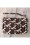 Genuine Lambskin Patterned Design Clutch Handbag with Removable Strap 20X13 cm - 6