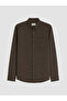 Ozmarka New Season Brown Regular Fit Oxford Men's Shirt - 5