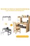 Home Office Desk with Storage Shelf, Wood Computer Desk, Modern Simple Workstation, Study Writing Table, Gaming Table for Home and Office (100 * 48 * 120cm(Beige)) - 5
