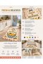 Eta Written and Thematic Patterned Woven Base Decorative Carpet Eta4172 - 4