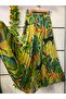 Patterned Chiffon A-Line Skirt Lined