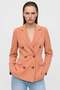 Pointed Collar Double-Breasted Lined Jacket