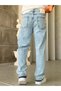 Painted Baggy Jeans with Leg Detail-W - 2