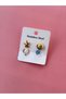 Pearl Detailed Starfish Sea Shell Steel Design Earrings - 4