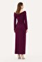 Body-Hugging Carmen Collar Knitted Maxi Stylish Evening Dress - 6