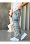 Cargo Pocket Washable Baggy Jeans-W
