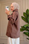 6597 - Comfortable Buttoned Pocket Cap with Wide Collar Detail - 4