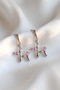 Y2K Earrings High Quality Zircon Plated Dangle Earrings with Cute Dog Design
