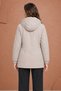 Women's Fur-Trimmed Hooded, Elastic Waist, Winter Coat - 3