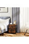 Rustic Nightstand with 2 Fabric Drawers, Metal Frame Bedside Storage Cabinet, End Side Table for Bedroom - 4