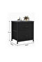 Rustic Nightstand with 2 Fabric Drawers, Metal Frame Bedside Storage Cabinet, End Side Table for Bedroom - 4