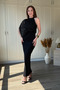 Elegant Flowy Maxi Dress with Sleeve Detail - 7