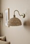 Bohemian Alaca Ecru Recycle Yarn Jute Handmade Metal Antique Body Sconce Wall Lamp - 2