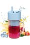 Portable Blender for Shakes and Smoothies USB Rechargeable 10 Blades Personal Juicer with Handle 12 oz Easy-to-Clean mini Blender with Charger Great for Kitchen Home Party Travel Outdoor (Blue)