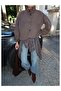 Waist-Cinched Buttoned Trench - 3