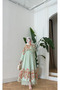Printed Lace Detailed Dress with Tunnel-Lined Waist