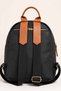 Basics Women's Black Backpack with Brown Detail Daily Zipper Bag 33X30X12 cm Lmr2026 - 5