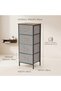 4 Drawer Fabric Dresser, Storage Chest with Metal Frame and Wooden Top, Clothes Storage Organizer Cabinet for Bedroom, Closet, Living Room, Entryway - 5