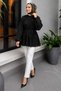 Floral Detailed Balloon Sleeve Tunic Tsd260264 Black - 3