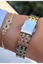 Minimal Square Case Burgundy Dial Women's Wristwatch - with Bracelet Gift - 6