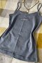 Anthracite Shark Y2K Strappy Crop - 2