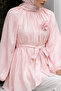 Floral Detailed Balloon Sleeve Tunic Tsd260264 Pink - 3