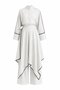 Natural Piece Detailed 3-Piece Ribbed Linen Set - 8609 - 7