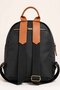 Basics Women's Black Backpack with Tan Detail Daily Zipper Bag 33X30X12 cm - 3