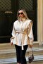 Cream Epaulettes High Collar Tie-Up Trench Coat - 4025 - 4