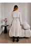 One-Shoulder Cloak Long Trench Coat with Buttoned Belt - 2