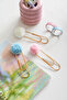 3-Piece Pompom Paper Clip Set – 10 cm - 6