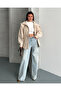 Cream Epaulettes High Collar Tie-Up Trench Coat - 4025 - 6