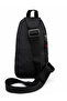 Unisex Sports Multi-Compartment Crossbody Body Bag Black-Red - 2