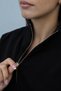 Women's Black Half-Zip High Collar Oversize Sweatshirt with Elastic Comfortable Fit - 5