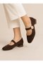 Women's Buckle-Strapped Pointed Toe Stylish Daily Comfortable Ballerina Model - 1001 - 3