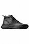 Men's Black Ankle Boots with Lace-Up and Zipper, Thick Sole, Casual City and Outdoor Boots - 2