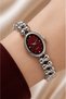 Women's Steel Watch Silver Color Burgundy Dial Ying Design Vintage Watch Luxury Elegant Stylish Old Money Classic Women's Wristwatch |   Limited Edition 2026 - 7