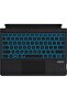 Wireless Bluetooth Keyboard for Surface Pro 3-7, Slim Trackpad, 7-Color Backlit, Long Battery Life