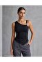 Women's One-Shoulder Asymmetrical Cut Blouse with Metal Accessories - 2