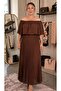 Plus Size Pleated Lined Elegant Maxi Dress - 2