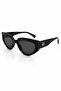 Melinda Cat Eye Black Ultra Light Women's Sunglasses with Uv400 Filter - 3
