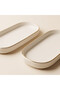 Modern Gold Gilded Cream Porcelain 2-Piece Kayık Serving Plate Set - 7