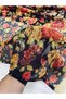 Patterned Chiffon Fabric - Red Yellow Rose Floral Pattern - 2