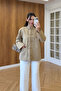 Camel Double Pocket Ribbed Jacket - 9770 - 3