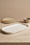 Modern Gold Gilded Cream Porcelain Boat Serving Plate 30 cm