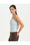 Women's Baby Blue Ecovero ™ Viscose Cross-Back Chest Cup Strapless Tank Top - 6