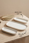 Modern Gold Gilded Cream Porcelain 3-Piece Kayık Serving Plate Set - 4