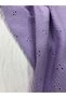 Lilac Embroidered Scalloped Muslin Fabric - 5