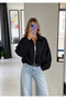 Belted Bomber Crop Trench Jacket